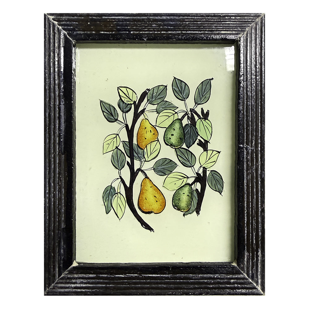 Hand Painted Indian Glass Art - Pears - Mini