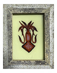 Hand Painted Indian Glass Art - Squid - Mini
