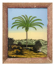 Palm Tree And The Artist - Medium Glass Painting