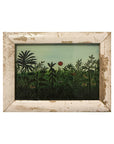White Jungle - Small Glass Painting