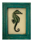 Green Seahorse - Mini Glass Painting