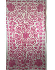 Hand Embroidered Throw - Pink