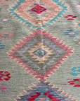 Handwoven Wool Afghan Kilim - 87557