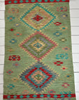 Handwoven Wool Afghan Kilim - 87557