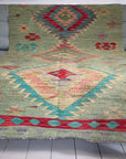 Handwoven Wool Afghan Kilim - 87557