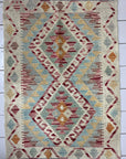 Handwoven Wool Afghan Kilim Small - No 2S