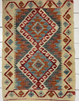 Handwoven Wool Afghan Kilim Small - No 4S