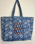 Printed Tote Bag - Leaf Floral Print