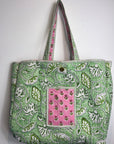 Printed Tote Bag - Pretty pink flower print