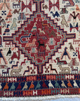 Persian/Afghan Handwoven Wool Sumac Kilim With Horse and Animal Motifs