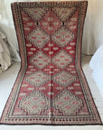 Anatolian Cicim Wool Kilim - Red and Sage Medallions