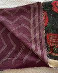 Vintage Printed Kantha Throw - Rose Border