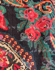 Vintage Printed Kantha Throw - Circular Rose