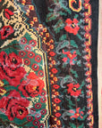 Vintage Printed Kantha Throw - Circular Rose