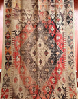 Vintage Printed Kantha Throw - Anatolian Kilim Print