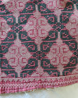 Vintage Galicha Bengali Throw - Pink And Green