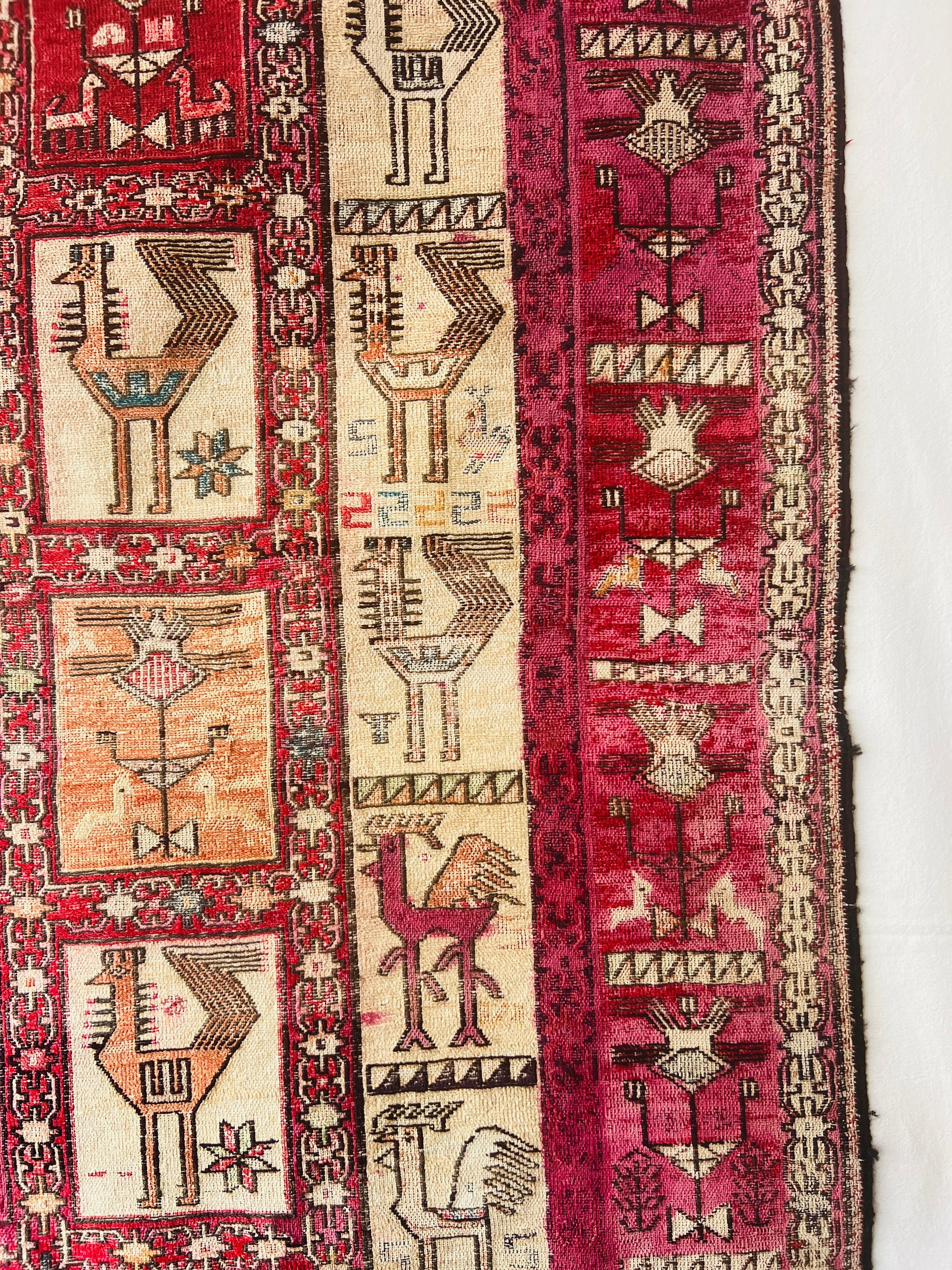 Vintage Kilim - Silk/Pure Wool Shatisavan Persia