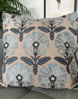 Floral Embroidered Cotton Cushion Cover