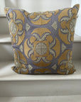 Sozani Style Embroidered Cushion Cover - Grey and Camel