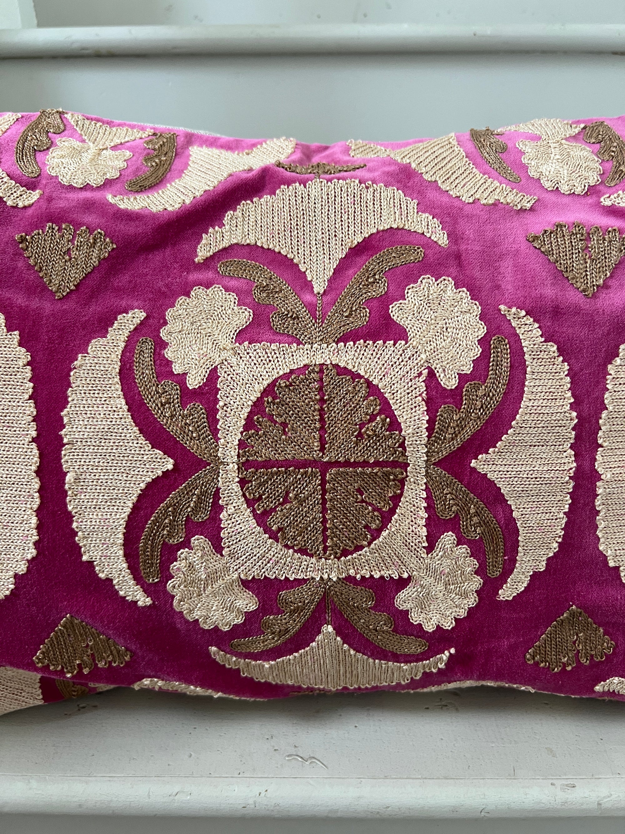 Velvet Rectangular Cushion Cover - Deep Pink