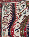 Persian Vintage Kilim With Animal Motifs