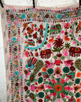 Vintage Kantha With Embroidery