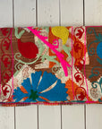 Vintage Hand Stitched Kantha Sozani Throw - Brights