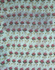 Vintage Kantha Throw with Handblock Print