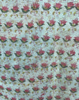 Vintage Kantha Throw with Handblock Print