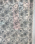 Vintage Kantha Throw with Handblock Print