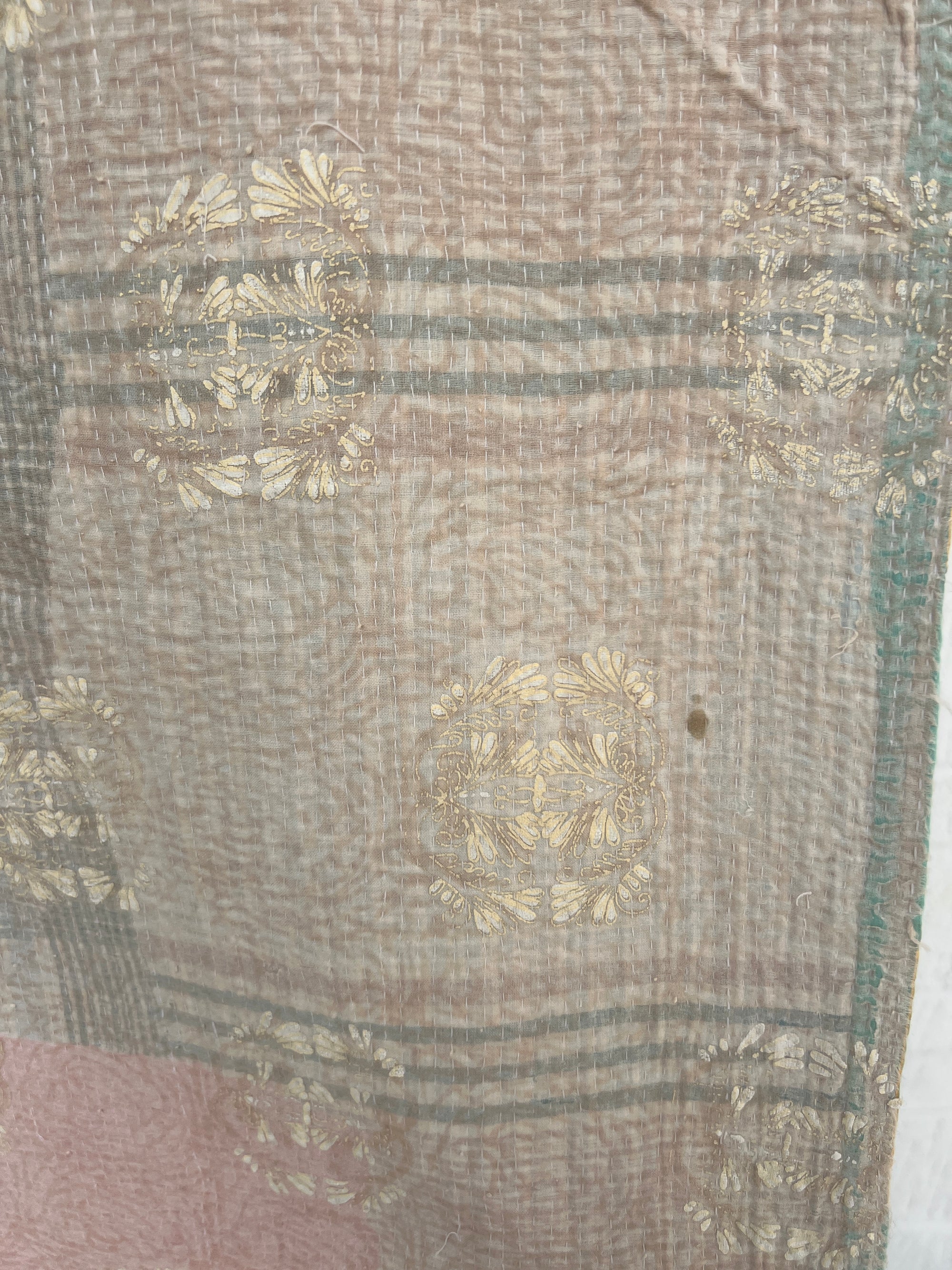 Vintage Handstitched Kantha Throw