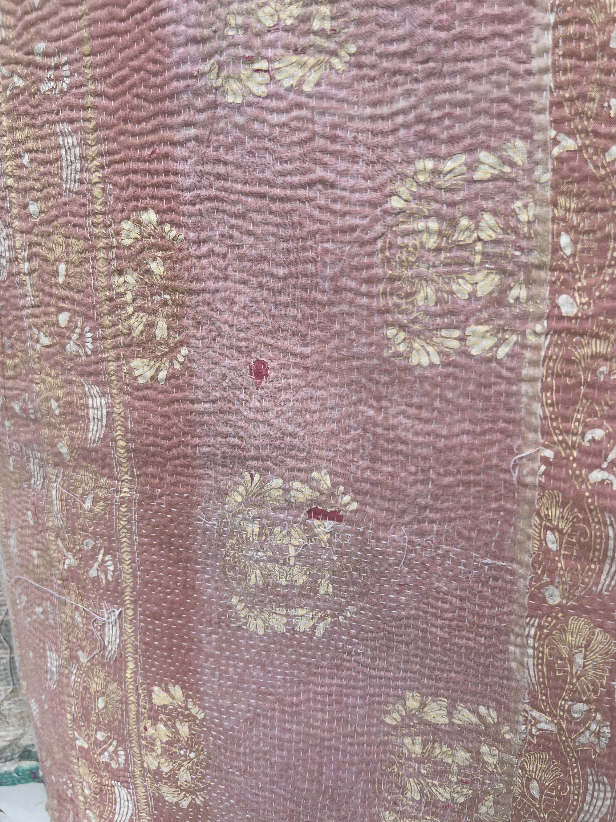 Vintage Handstitched Kantha Throw