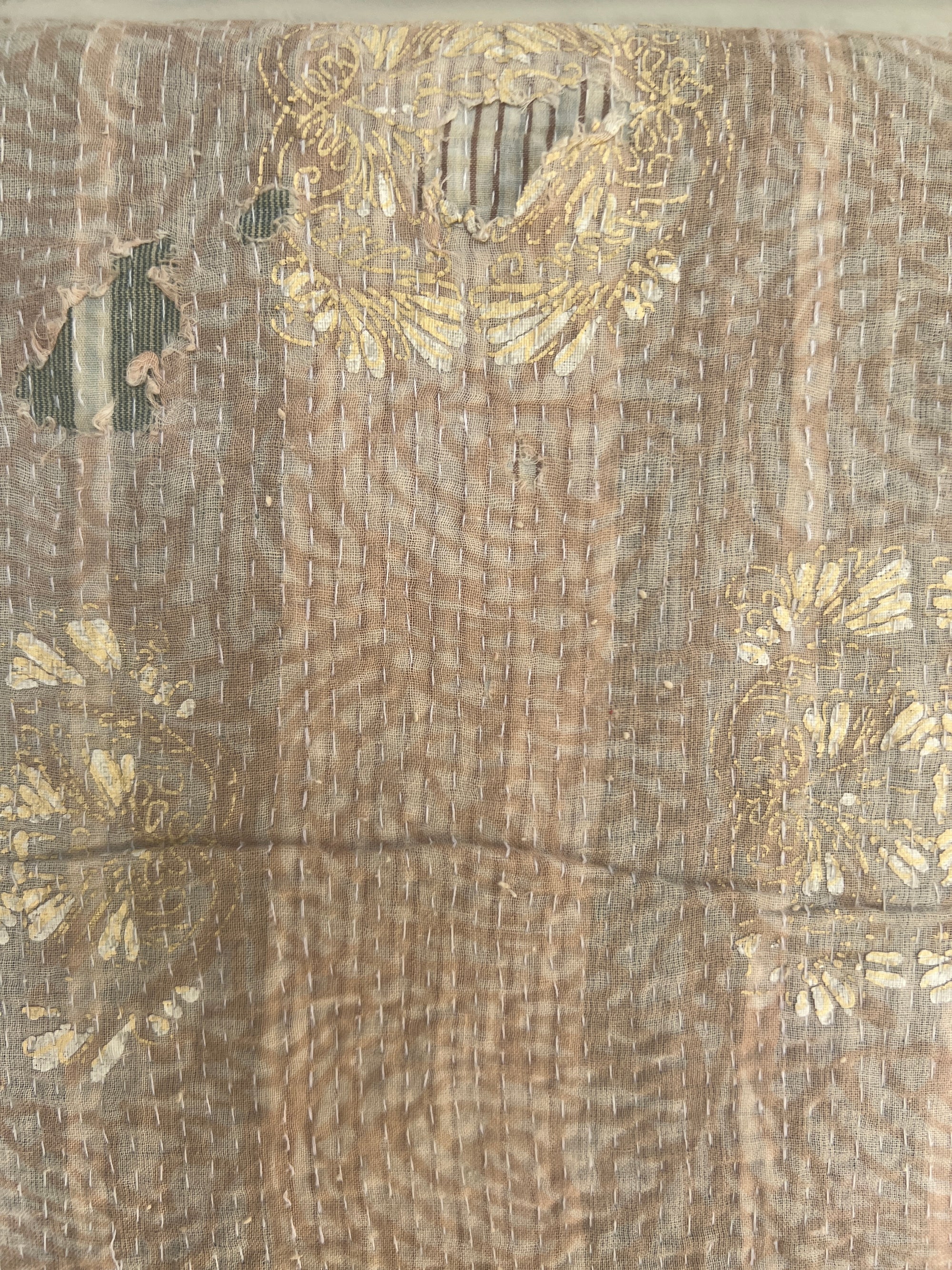 Vintage Handstitched Kantha Throw