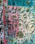 Vintage Hand Stitched Kantha Sozani Throw - Greens