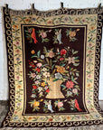 Vintage Balkan Pictorial Kilim