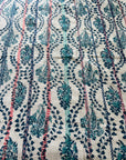 Hand Stitched and Hand Block Printed Kantha Throw - Paisley And Floral Stripe