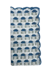 Hand Block Printed Napkins - Blue Floral - Set of 4