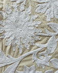 Hand Embroidered Cotton Sozani Panel - White