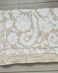 Hand Embroidered Cotton Sozani Panel - White