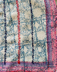 Hand Stitched and Hand Block Printed Kantha Throw