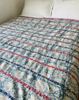Hand Stitched and Hand Block Printed Kantha Throw