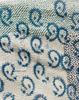 Hand Block Printed Kantha Throw - Floral Stripe