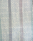 Hand Block Printed Kantha Throw - Floral Stripe