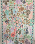 Hand Embroidered Cotton Sozani Panel - Pastels