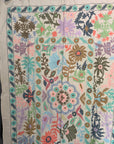 Hand Embroidered Cotton Sozani Panel - Pastels