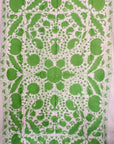 Hand Embroidered Cotton Sozani Panel - Pea Green
