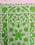 Hand Embroidered Cotton Sozani Panel - Pea Green