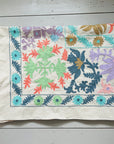 Hand Embroidered Cotton Sozani Panel - Pastels