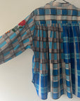 Embroidered Blouse - Blue Check