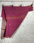 Hand Stitched Vintage Kantha Throw - Lilac and Pink